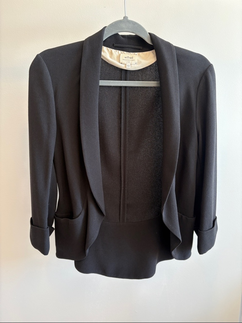 ❣️Vintage Wilfred Black Shawl-Collar Open Blazer
